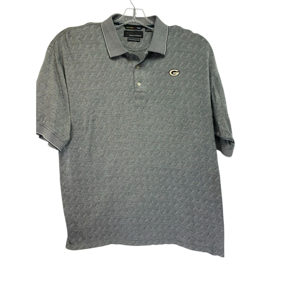 Green Bay Packers / Greg Norman  Mens 2XL Grey Golf Polo Shirt (F2)